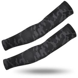 Zomer fietsen arm mouw vocht wijfje compressie gym fitness sport armen mouwen basketbal digitale camo baseball vlam schedel zonnebrandcrème hand cover