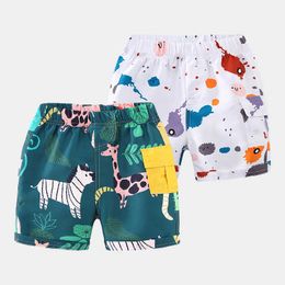 Zomer Deisgn 2 3 4 5 6 7 8 10 jaar Kinderkleding Volledige Print Katoen Caprip Pocket Cargo Shorts for Kids Baby Boys 210529