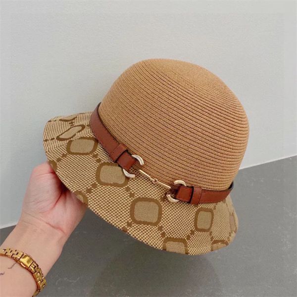 Diseñador de verano Bucket Hat Lambhair Brime Hats Women Bucket Hat Casual Fishermancap Impresión clásica Autumn and Winter Sunshade Sun Cap Lady Hats