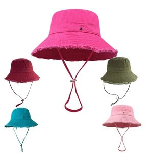 Zomerontwerper Bucket Hats Designers Women Le Bob Wide Brim Simple Frayed Casquette Luxe Summer Outdoor Fishing Bucket Hat Men Hoge kwaliteit winddichte MZ02 B4