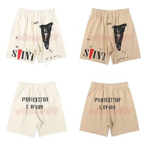 Zomerontwerper Casual shorts Heren Pure katoenen Terry Shorts Pant met V Letters Men Women unisex sport korte broek maat s-xl
