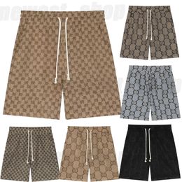 Designer d'été Luxury Mens Shorts Pantal Pantalon Classic Jacquard DrawString Knit Letter KaKi Casual Splicing Geometric Pant Pant Couche
