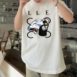Camisetas para hombres diseñador de verano un alfabeto en blanco y negro de la tripulación de lujo de la tripulación de la manga corta pareja suave 100% algodón street street hip hop mujeres camisetas