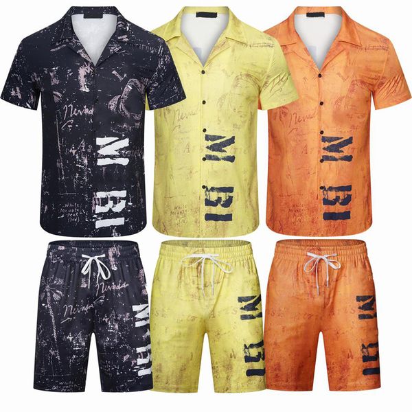 Designer Summer Men Tracksuits pour hommes ensemble Hawaii Men Classical Print Costumes Tshirts de luxe Casual Breeches MAN GRAFFITI Short et T-shirt SETSM-3XL