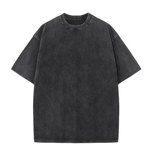 Diseñador de verano Hombres Mujeres Camisetas Camisetas Camas Tops Algodón Vintage Color sólido Sólido Gris negro