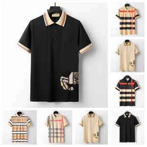 Polos pour hommesPolo de créateur d'été de luxe pour hommes, haut monogramme, T-shirt brodé, vêtements, T-shirt à manches courtes