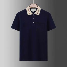 Designer d'été polo masculin de luxe Polos Mentes décontractées T-shirt Snake Bee Lettre imprimé broderie Fashion High Street Man Tee