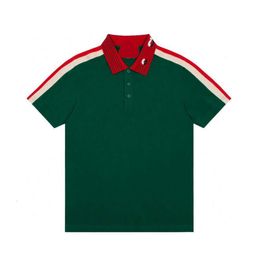 Summer Designer Polo Shirts Men T Shirt Fashion Striped Letter Tee Graphic Mens Womens Casual Business Camiseta corta Camiseta de lujo Color 240510