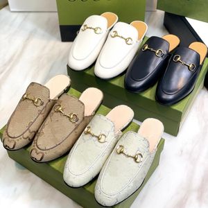 Zomer Designer Slippers Leer Muller Dames Loafers Metalen Ketting Comfortabele Casual Schoenen Lace Up Fluwelen Slippers 35-44