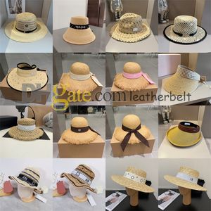 Chapeau de paille de créateur d'été pour femmes Voyage Vacation Hat de seau de plage de plage de luxe