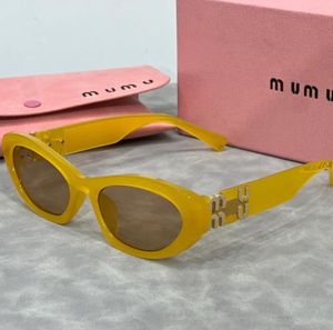 Lunettes de soleil de créateurs d'été pour femmes Mu Vaction monogramme de luxe ovale avec boîte d'origine