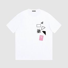 T-shirts de créateurs d'été, vêtements de marque de luxe, manches courtes, coton lettre spray coeur, manches courtes, tendance printemps et été, vêtements de mode pour femmes et hommes PRAS#