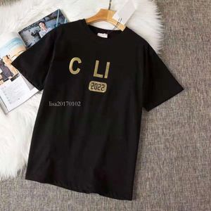 Designer d'été T-shirts femmes T-shirt Fashion Gold Letter Imprime