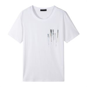 Zomer designer T-shirt en dames losse top heren casual shirt deluxe ronde kraag 100% katoen kreukvrij ademend T-shirt Maat - 3XL