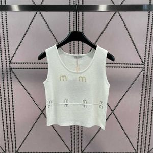 Diseñadores de verano Camiseta para mujer Camisa de punto Sin mangas Alfabeto Diseño de impresión 2 Color Negro Blanco Moda Ocio Deportes al aire libre Ropa de mujer 55