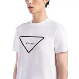 Designers d'été T-shirts à manches courtes pour hommes femmes Casual Triangle Lettre 100Cotton T-shirts Tops Vêtements de qualité S-2XL