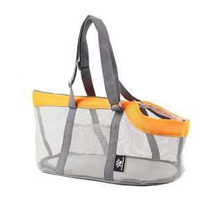 Sac d'été pour chien et chat, sacs à bandoulière simples, portables sur quatre côtés, surface en maille respirante, sac à main pour animaux de compagnie, sacs de voyage pour chiot et chaton, 0622