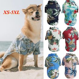Vêtements de chien d'été Beach Beach Hawaiian Style Cat shirt