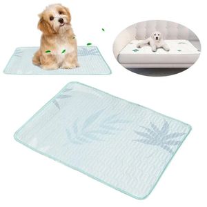 Mat de refroidissement du chien d'été réutilisable Soft confortable respirant résistant usure de compagnie de compagnie de compagnie de compagnie de ménage w6f2 240416