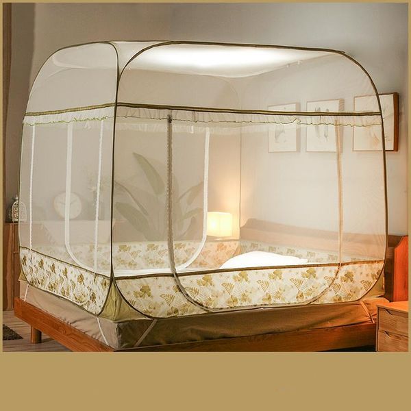 Summer Double Bed Mosquito Neta Doble Double Instalación Free Free Enstall Yurt Mosquito Net Anti Drop Child Mosquito Net