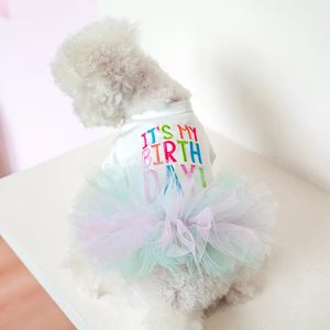 Vêtements d'été Vêtements pour les cadeaux d'anniversaire de chats Belle jupe de tutu de chien york