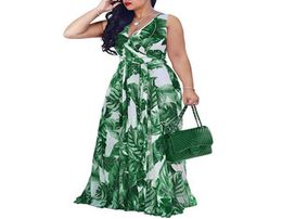 Zomerjurk Ropa Mujer Vestidos de Fiesta de Noche Maxi Dress Plus Size Vneck Abbigliamento Sling Donna Printing 158042625