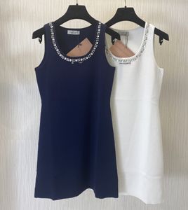 Robe d'été Femme Designer Vêtements 2024 Printemps / Été Nouvelle lettre broderie sexy slim