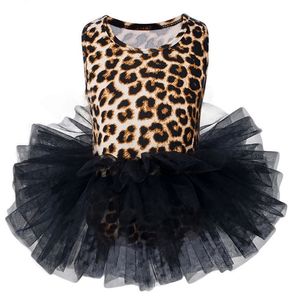 Robes d'été imprimé léopard Costumes de danse vêtements pour tout-petits pour filles vêtements de fête pour ballerine 210528
