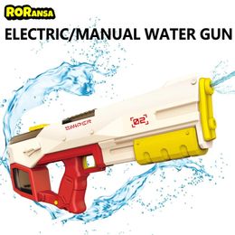 Summer Electric Water Gun Blaster Ragas de alta presión Fuerte Energía Acción Automática Agua Agua Toyes al aire libre para Kids Guns 240402