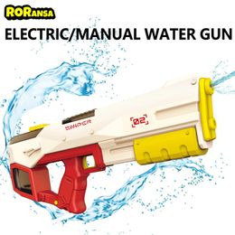 Zomer elektrisch waterpistoolblaster barst High-druk sterke energie-actie Automatisch waterspray Buitenspeelgoed voor kinderpistolen 240402