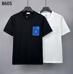 Camiseta de diseño de bordado de verano Carta de ropa para mujeres Impresión Camiseta de manga corta Camiseta de manga corta para hombres