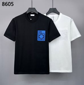 T-shirt de créateur de broderies d'été lettre de vêtements pour femmes imprimé O-cou t-shirt à manches courtes pour hommes t-shirt de coupe décontractée en vrac 100% pur coton t-shirt