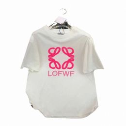 Tshirt de broderie d'été pour femmes Lettre de vêtements imprimé O-Neck T-shirt à manches courtes Femme Loose Colt Crop Top 100% COTT TEE TEE CORT SHI M2SD #