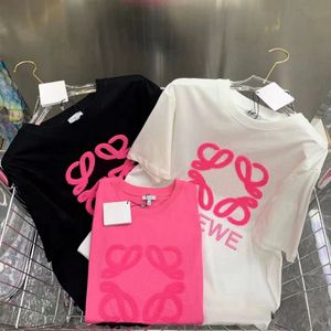 Tshirt de broderie d'été pour femmes lettres de vêtements imprimées ôts ôts courts t-shirts à manches féminines