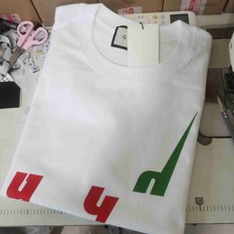 Été Europe Italie Coton Sergé Lettre Impression T-shirts Mode Hommes À Manches Courtes Personnalisé Graphique Tshirt Femmes Deux g Marques Vêtements T-shirts Occasionnels Tops # 8954 HYAP