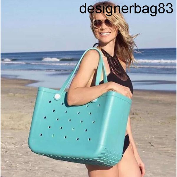 Summer extra grande Boggs Beach Bag Basket Women Picnic Picnic Holeros Polla de bolso de bolso impermeable