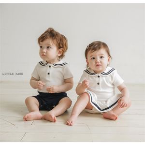 Zomer familie matching kleding broer zus outfits Spaanse baby meisje jurk peuter jongens romper algemene kinderkleding 211011
