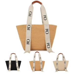 Raffias Summer Straw Weave Basky Bolsa de playa Woody Beach Shop Tote Diseñador de bolso Tople Mango de hombro Luxurys Mens Crossbody Bolsas de compras Pochette Bolsas