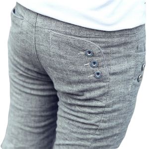 Pantalon en lin de coton de mode d'été hommes printemps été couleur unie pleine longueur slim fit taille basse pantalon décontracté pour hommes 201128