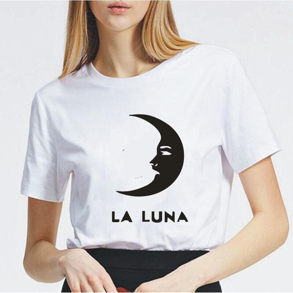 Été mode coton T-shirt haut pour femme 2022 rue ample Tumblr T-shirt à manches courtes blanc noir Camisas Mujer femmes