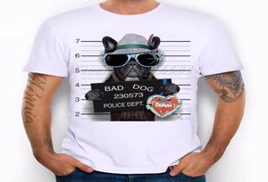 Zomer Mode Franse Bulldog Ontwerp T-shirt Men039s Hond Tops Hipster Tees Mode Maat S3XL9110078