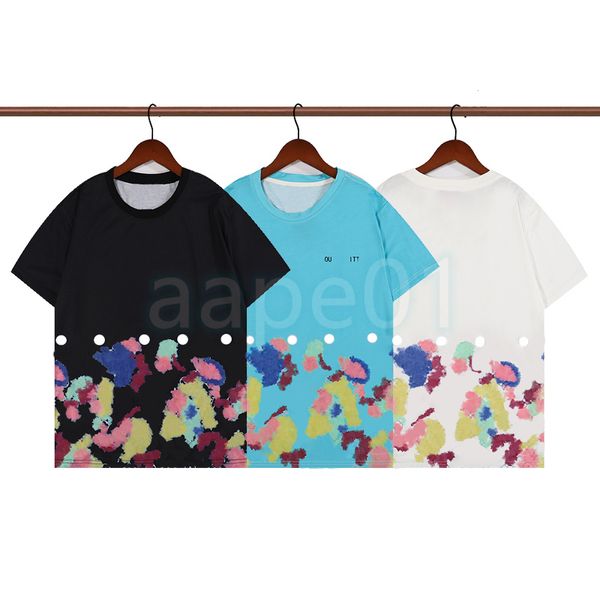 Été mode hommes t-shirts motif Graffiti haute rue à manches courtes t-shirts homme femme col rond veste décontractée taille M-2XL