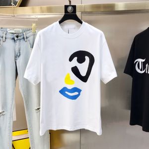 Summer Fashion High Street Cotton T-shirt Sweatshirt T-shirt pullover T-shirt Breathable Men and Women 3D Gedrukt Casual korte mouwen T-shirt drie kleuren