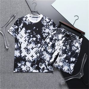 Summer Fashion Men and Womens Shorts Tracksuitsets Sets Korte mouw 100% katoen grijs T -shirt Shorts Print mannelijke set heren merk kleding r8