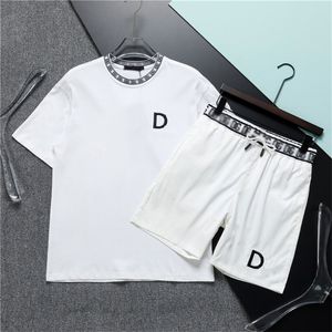 Summer Fashion Men and Womens Shorts Tracksuit Suit à manches courtes à manches courtes 100% coton gris shirts Imprimé des vêtements de marque pour hommes