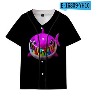 Zomer Mode Mannen Jersey Rood Wit Geel Multi 3D Print Korte Mouw Hip Hop Losse Tee Shirts Baseball T-shirt Cosplay Kostuum 049