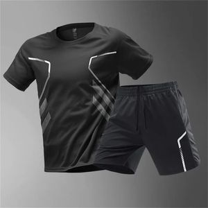 Fashion Summer Mens Tennis Breathable Tennis Suit Casual Outdoor Sportswear Womens Badminton Tshirt Loose Running Clothing Set 240420