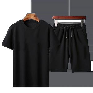 Fashion Mens Mens Suit de survêtement décontracté décontracté à manches courtes courtes à manches sportives Sports Streetwear Coton Short SetSports Jogging 240430