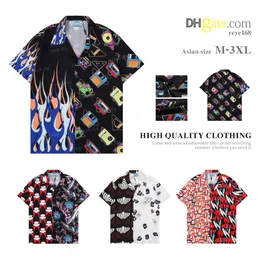 Moda de verano para hombre Trajes Hawaii Beach Set Camisas de diseñador Impresión Camisa de ocio Hombre Slim Manga corta