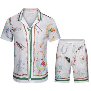 Mode d'été Hommes Survêtements Hawaii pantalons de plage ensemble chemises de créateurs impression chemise de loisirs homme slim fit le conseil d'administration à manches courtes plages courtes M-3XL YY10